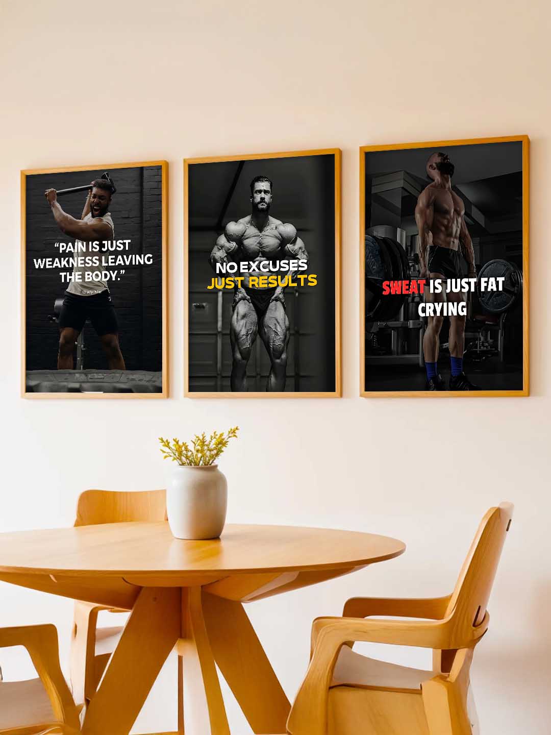 Fitness Workout Inspirational  Gym Wall Art Paintings for Living Room Bedroom