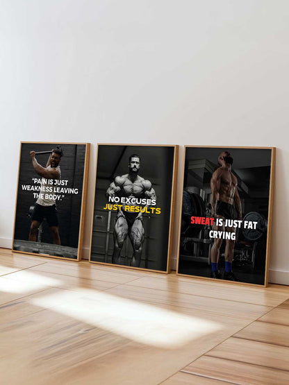 Fitness Workout Inspirational  Gym Wall Art Paintings for Living Room Bedroom