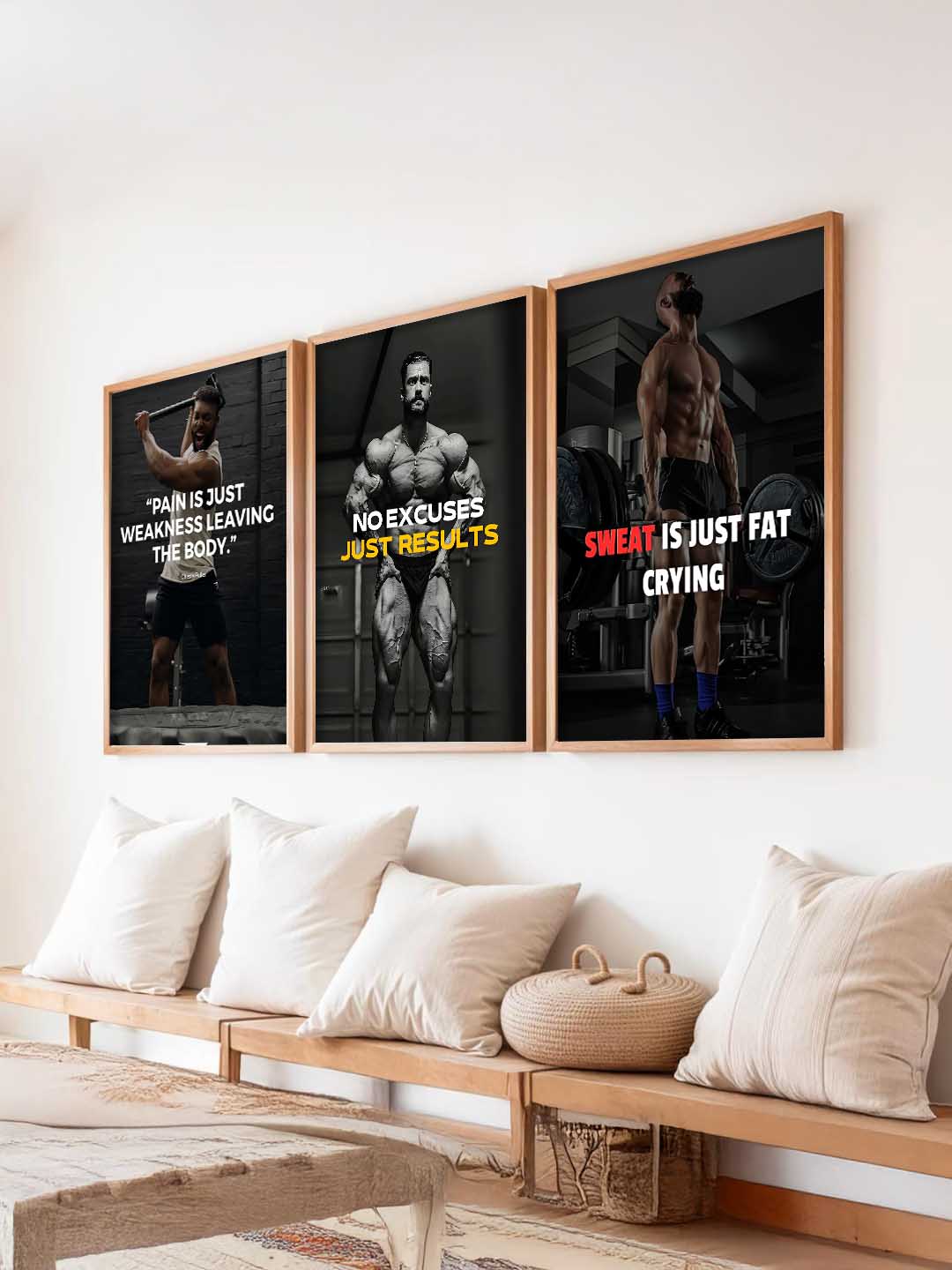 Fitness Workout Inspirational  Gym Wall Art Paintings for Living Room Bedroom