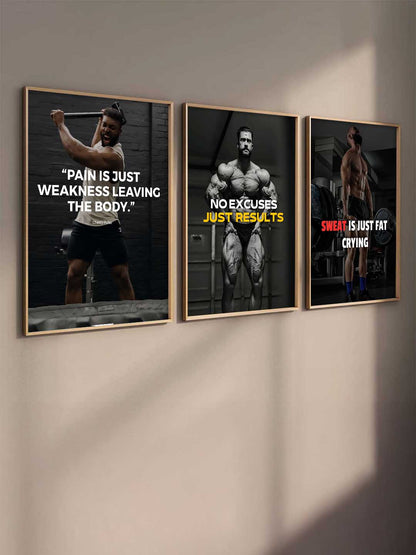 Fitness Workout Inspirational  Gym Wall Art Paintings for Living Room Bedroom