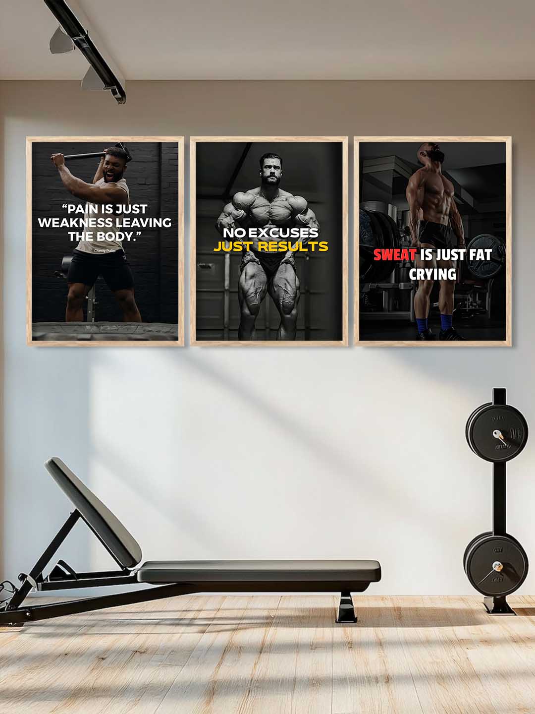 Fitness Workout Inspirational  Gym Wall Art Paintings for Living Room Bedroom