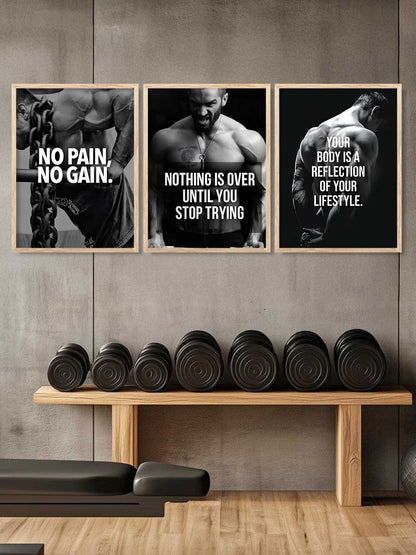 Fitness Workout Inspirational  Gym Wall Art Paintings for Living Room Bedroom