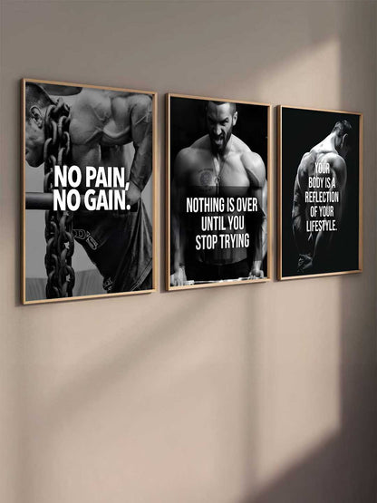 Fitness Workout Inspirational  Gym Wall Art Paintings for Living Room Bedroom