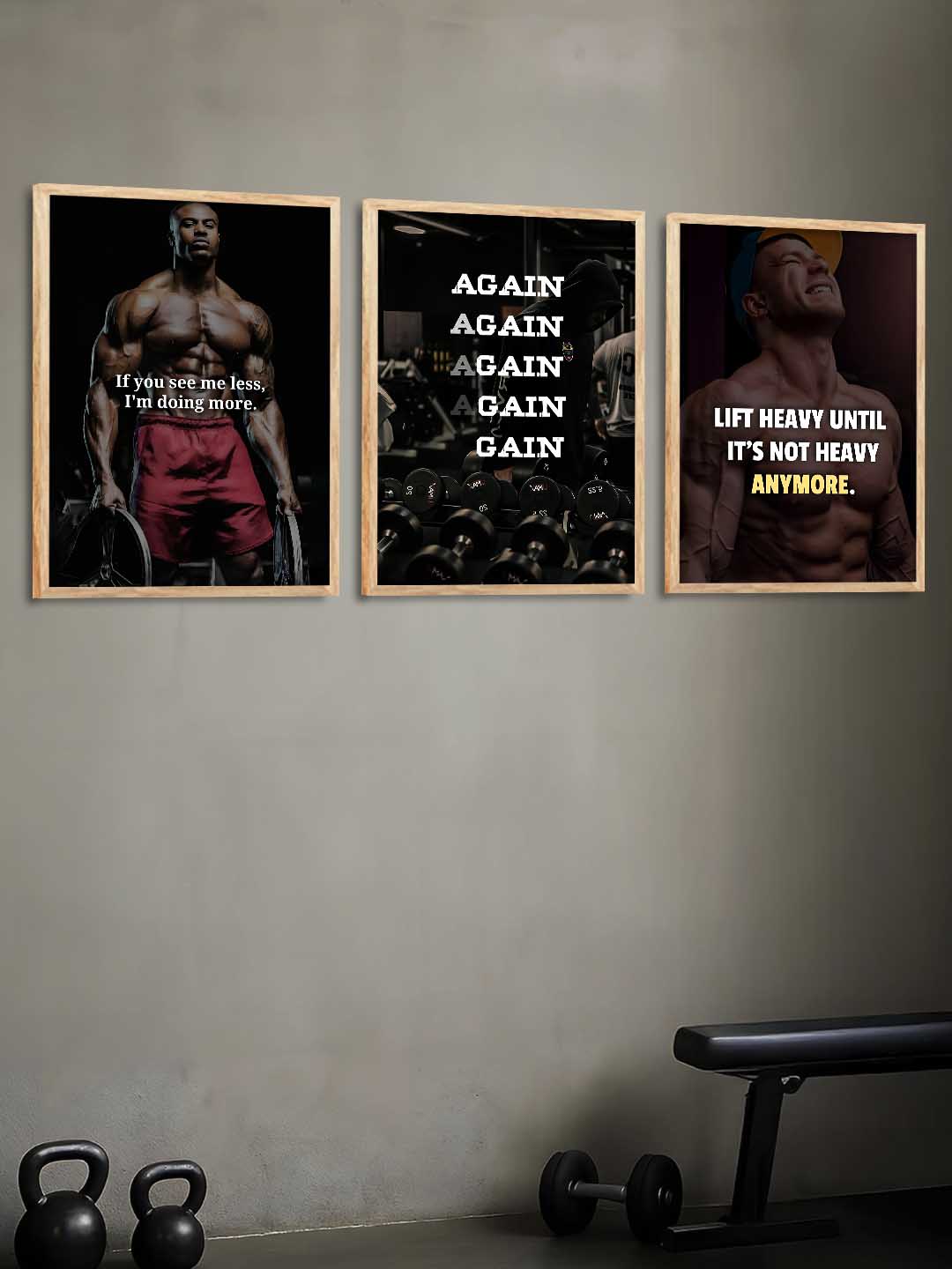 Bodybuilding Workout Inspirational  Gym Wall Art Paintings for Living Room Bedroom