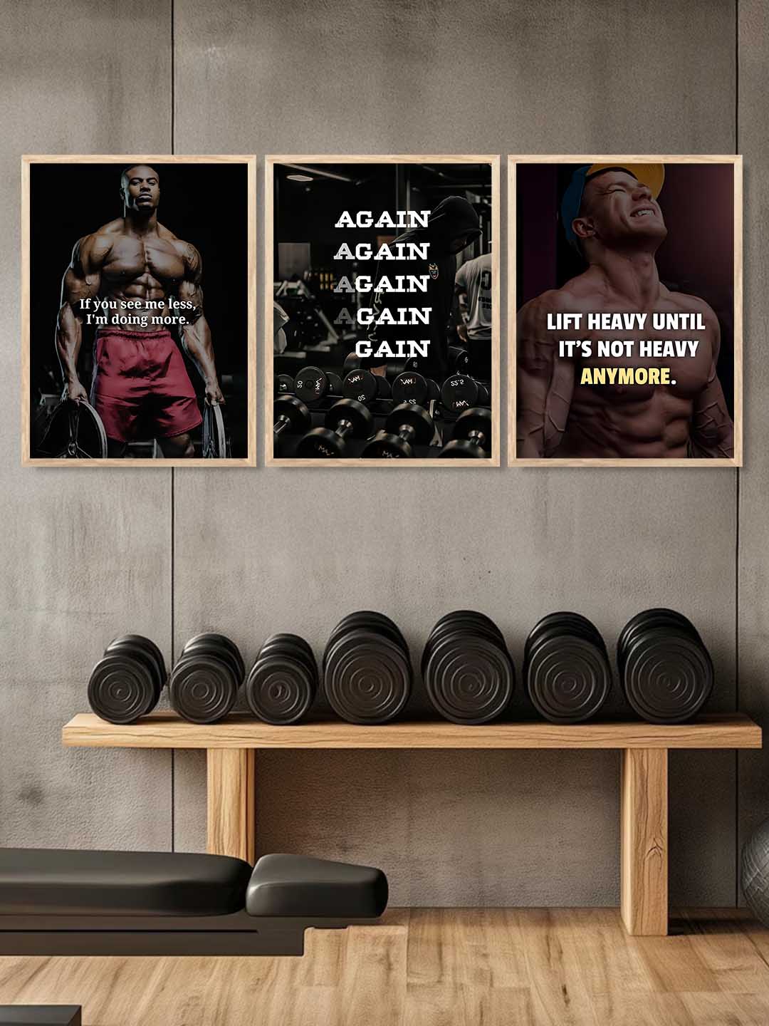Bodybuilding Workout Inspirational  Gym Wall Art Paintings for Living Room Bedroom