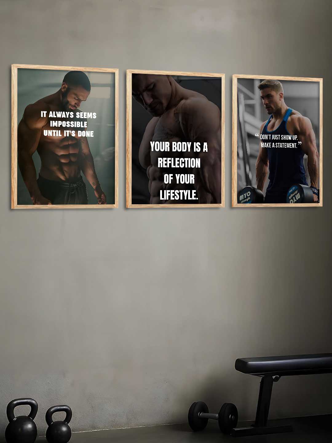 Workout Inspirational  Gym Wall Art Paintings for Living Room Bedroom