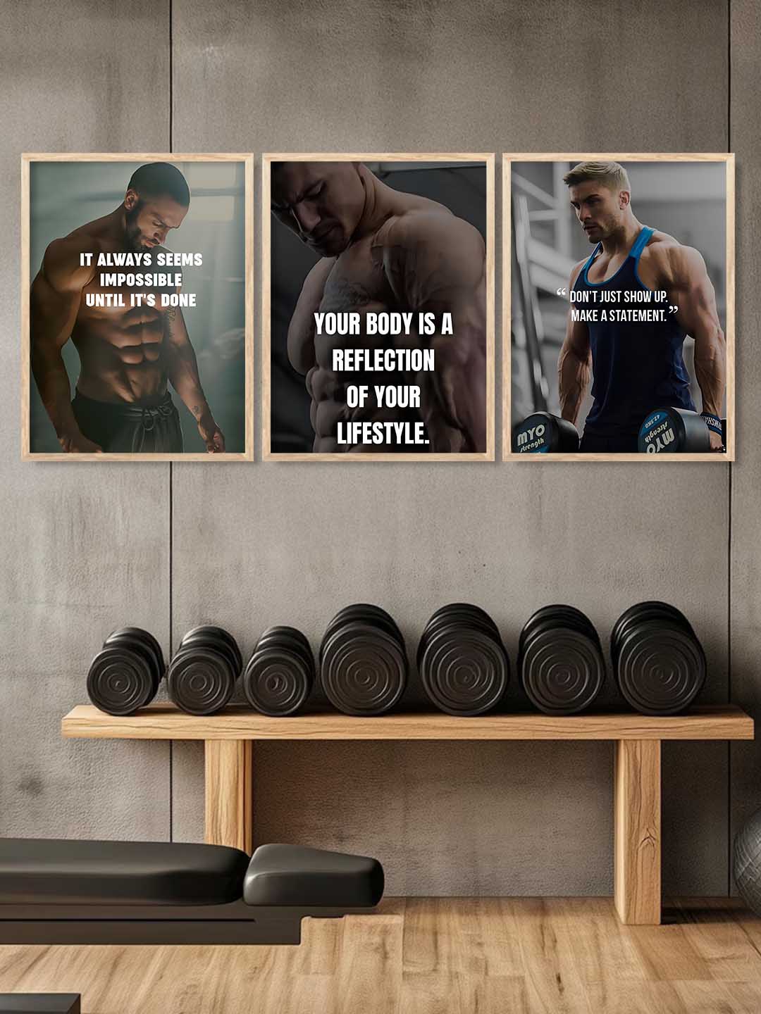 Workout Inspirational  Gym Wall Art Paintings for Living Room Bedroom