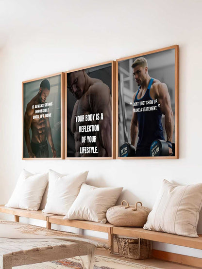 Workout Inspirational  Gym Wall Art Paintings for Living Room Bedroom