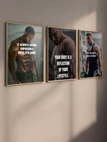 Workout Inspirational  Gym Wall Art Paintings for Living Room Bedroom
