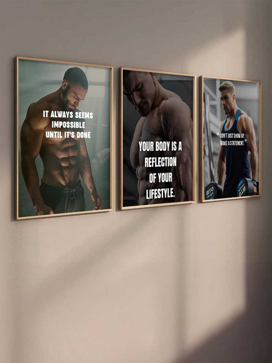 Workout Inspirational  Gym Wall Art Paintings for Living Room Bedroom