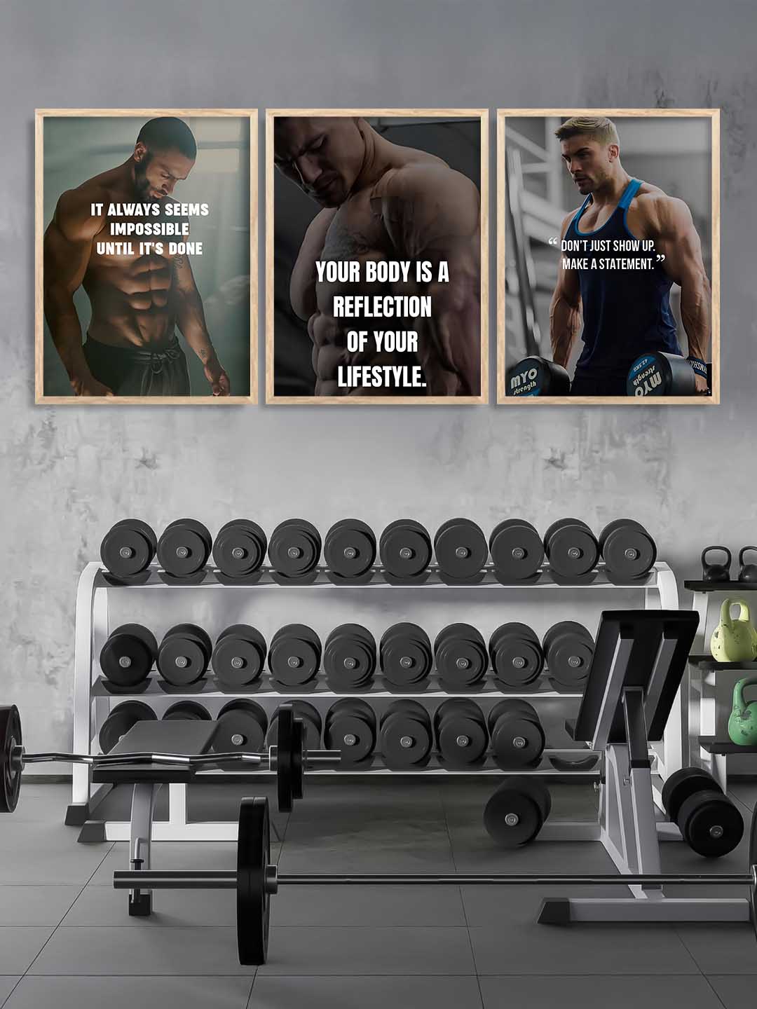 Workout Inspirational  Gym Wall Art Paintings for Living Room Bedroom