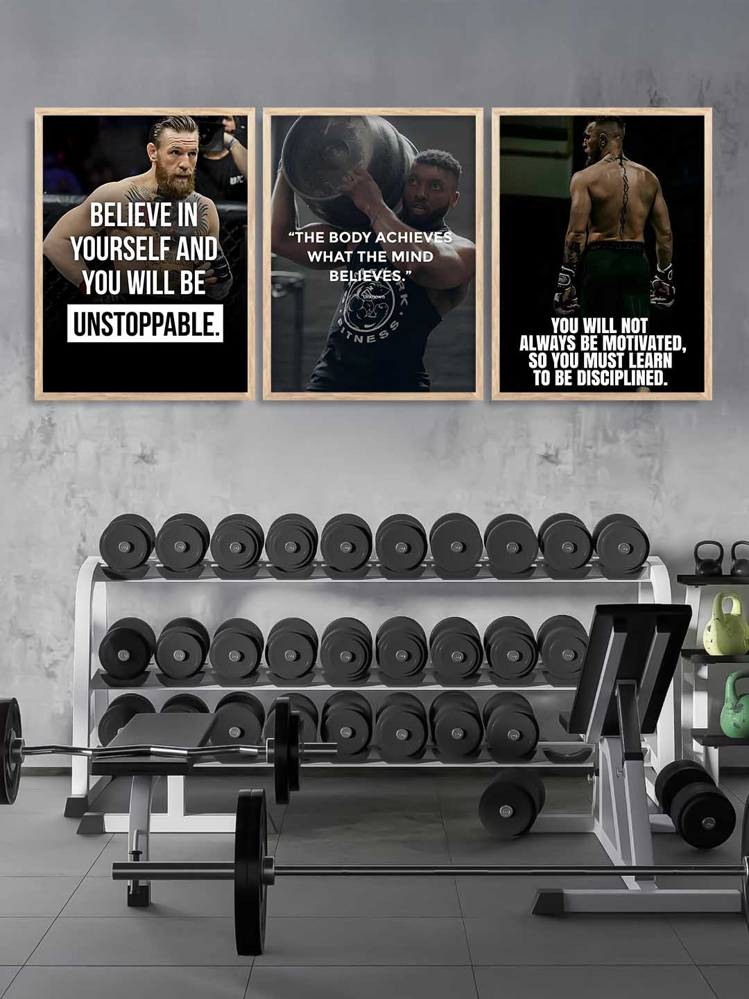 Bodybuilding Motivational Gym Wall Art Paintings for Living Room Bedroom