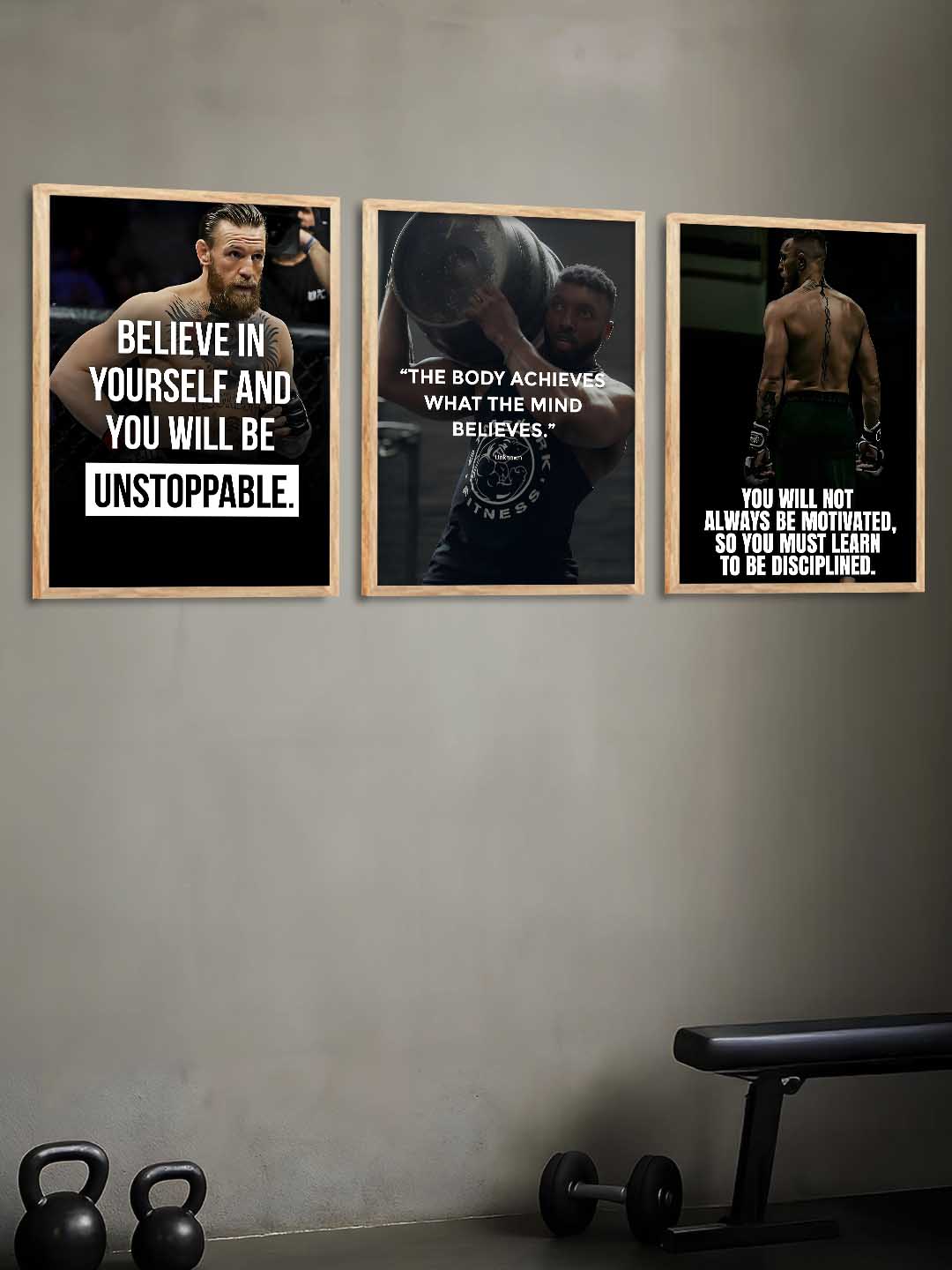 Bodybuilding Motivational Gym Wall Art Paintings for Living Room Bedroom