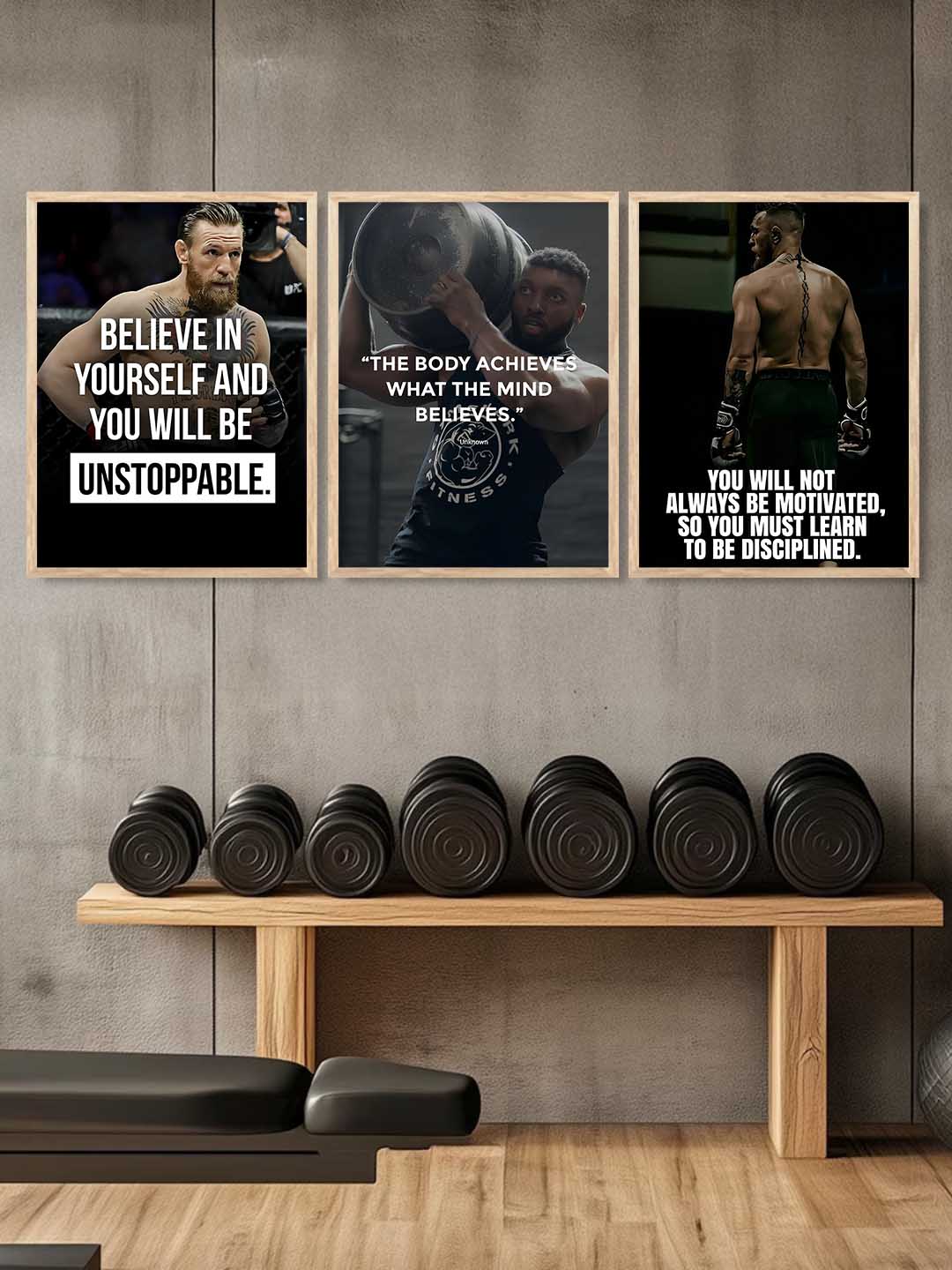 Bodybuilding Motivational Gym Wall Art Paintings for Living Room Bedroom