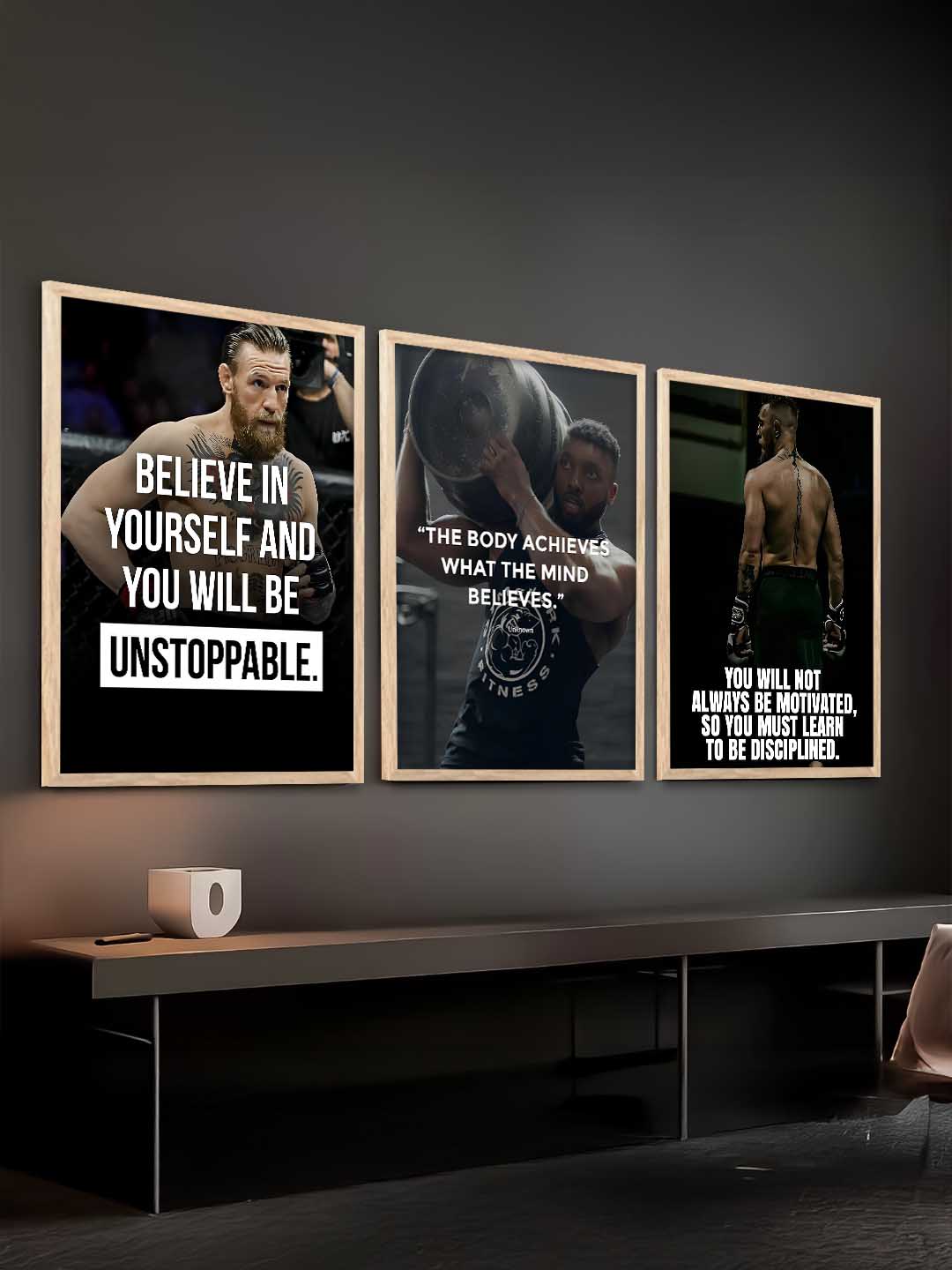 Bodybuilding Motivational Gym Wall Art Paintings for Living Room Bedroom