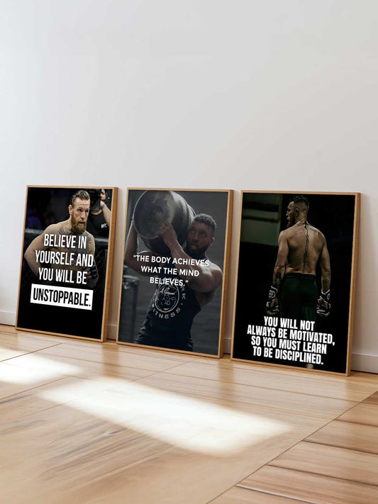Bodybuilding Motivational Gym Wall Art Paintings for Living Room Bedroom