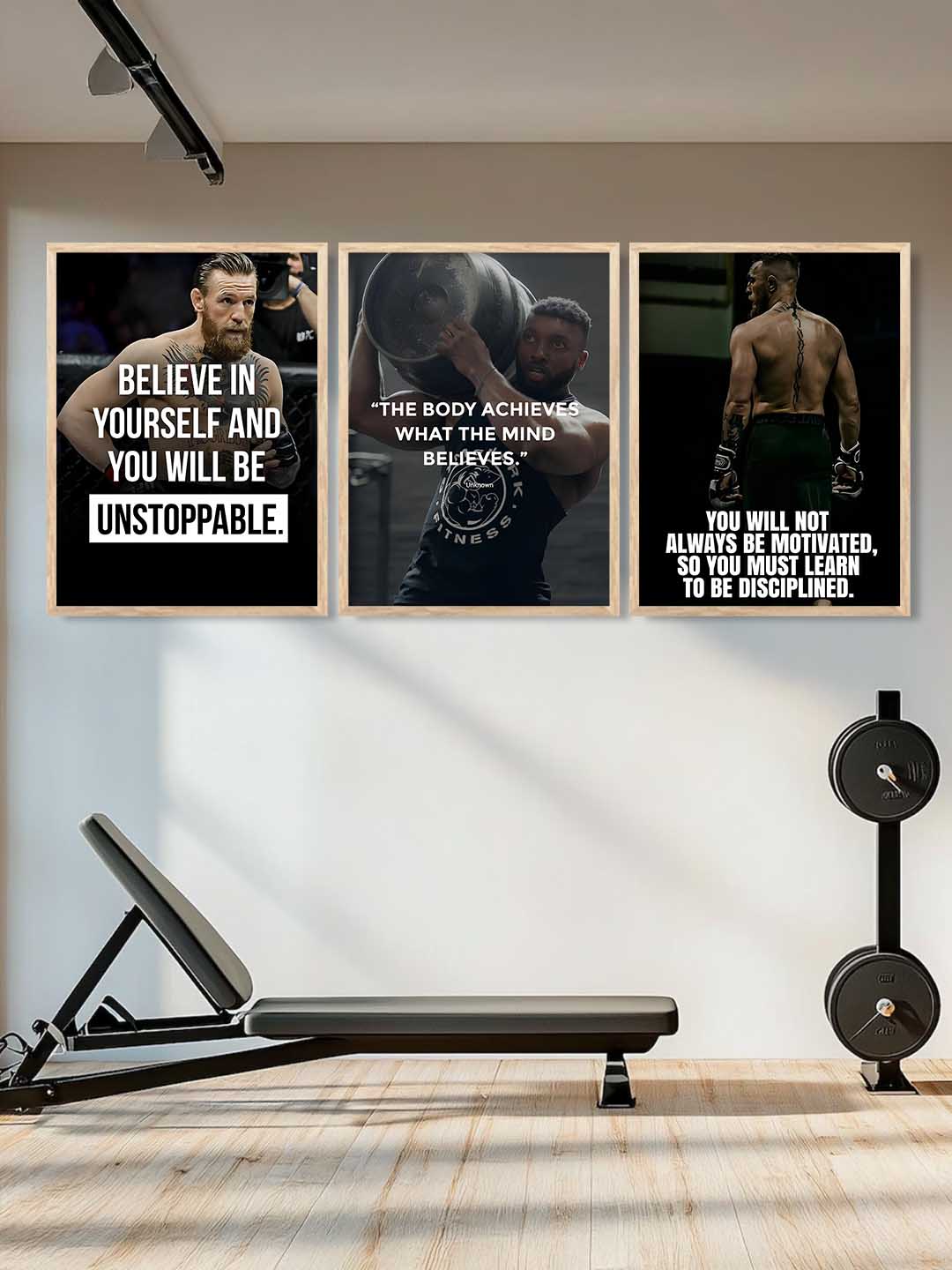 Bodybuilding Motivational Gym Wall Art Paintings for Living Room Bedroom