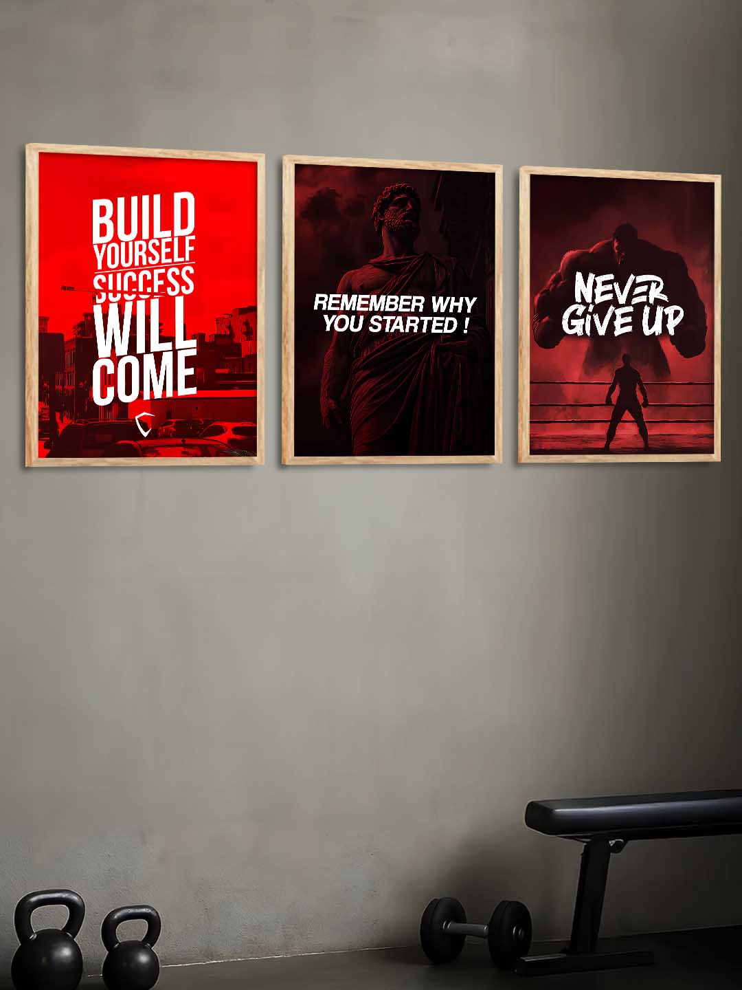 Motivational Gym Wall Art Paintings for Living Room Bedroom