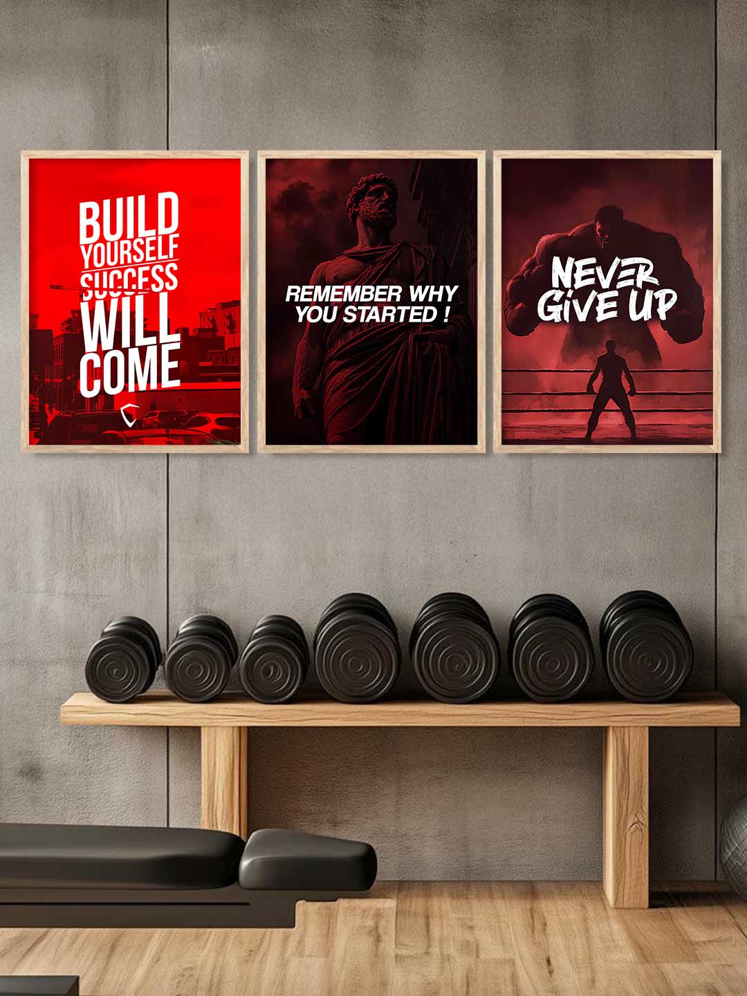 Motivational Gym Wall Art Paintings for Living Room Bedroom