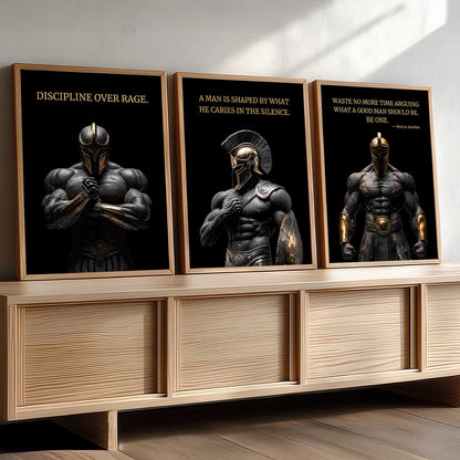 Spartan Warrior Motivational Wall Art Paintings for Living Room Bedroom
