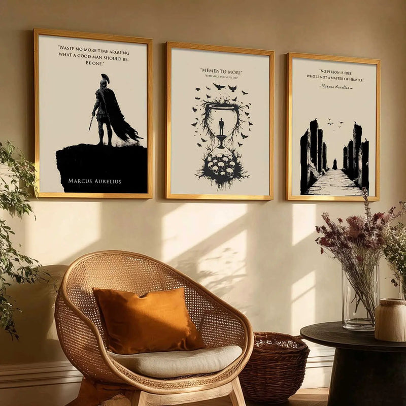 Marcus Aurelius Philosophy  Motivational Wall Art Paintings for Living Room Bedroom