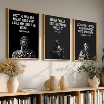 Stoic Philosophers  Motivational Wall Art Paintings for Living Room Bedroom