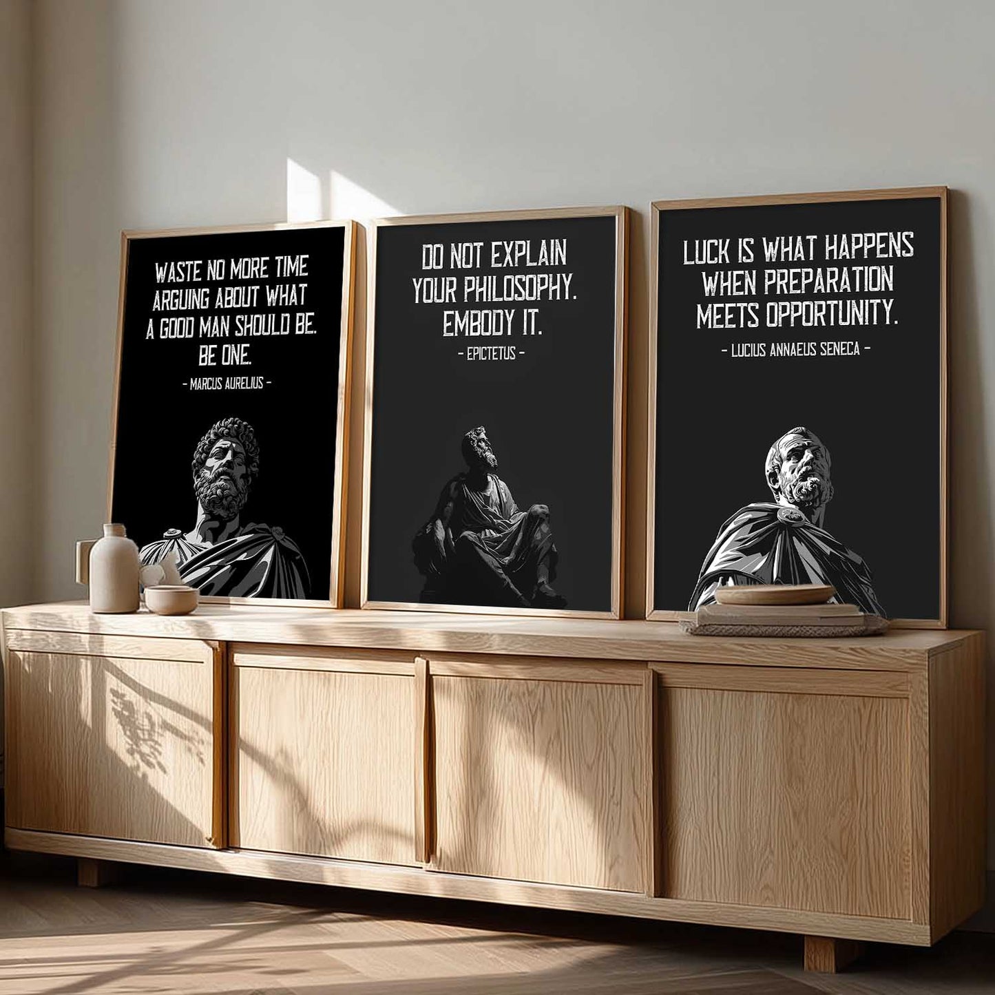 Stoic Philosophers  Motivational Wall Art Paintings for Living Room Bedroom