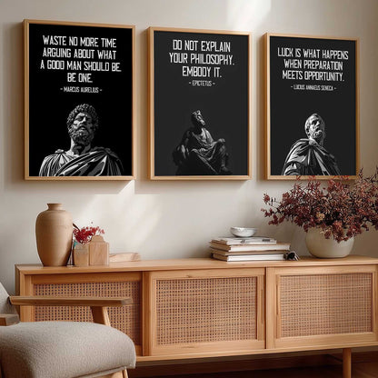 Stoic Philosophers  Motivational Wall Art Paintings for Living Room Bedroom