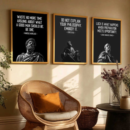 Stoic Philosophers  Motivational Wall Art Paintings for Living Room Bedroom