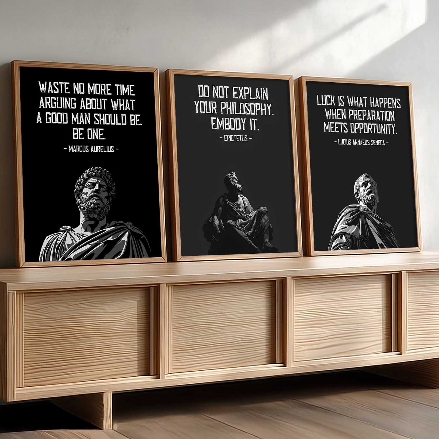 Stoic Philosophers  Motivational Wall Art Paintings for Living Room Bedroom