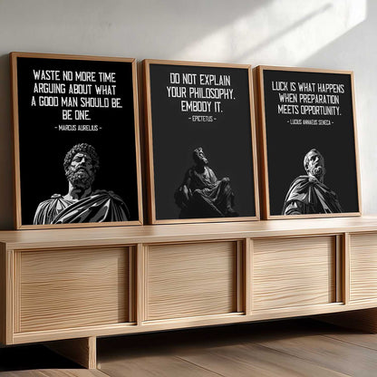 Stoic Philosophers  Motivational Wall Art Paintings for Living Room Bedroom