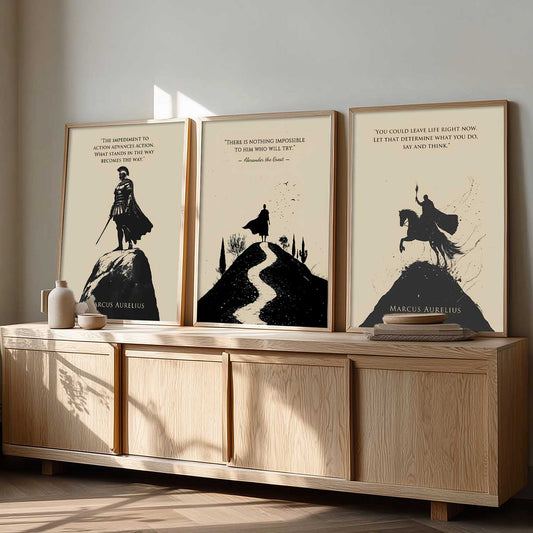 Marcus Aurelius Philosophy  Motivational Wall Art Paintings for Living Room Bedroom