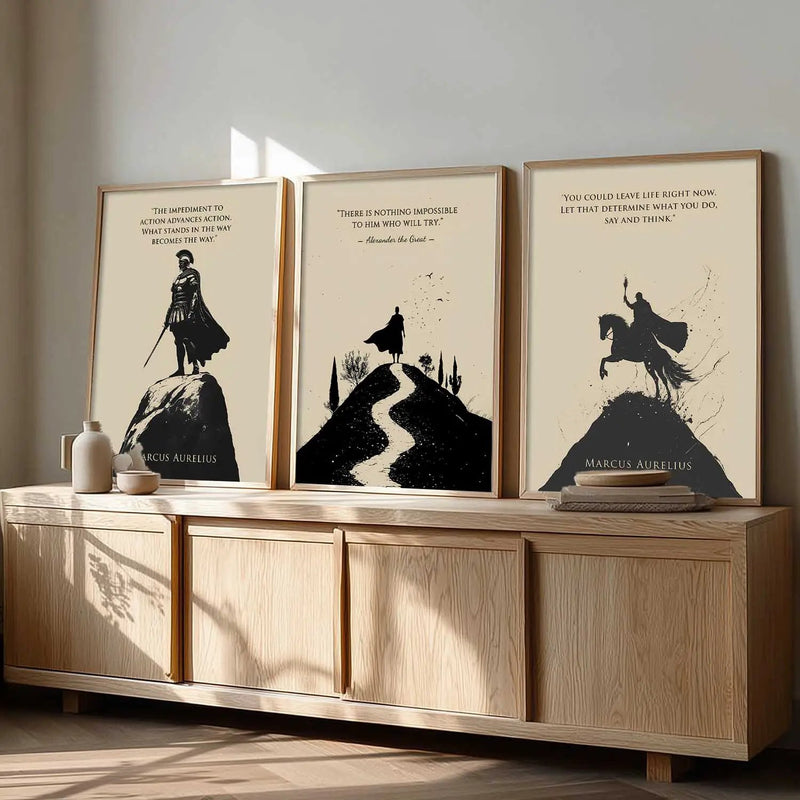 Marcus Aurelius Philosophy  Motivational Wall Art Paintings for Living Room Bedroom