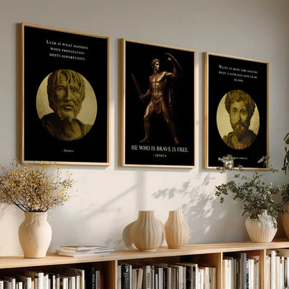 Stoic Philosophers Motivational Wall Art Paintings for Living Room Bedroom