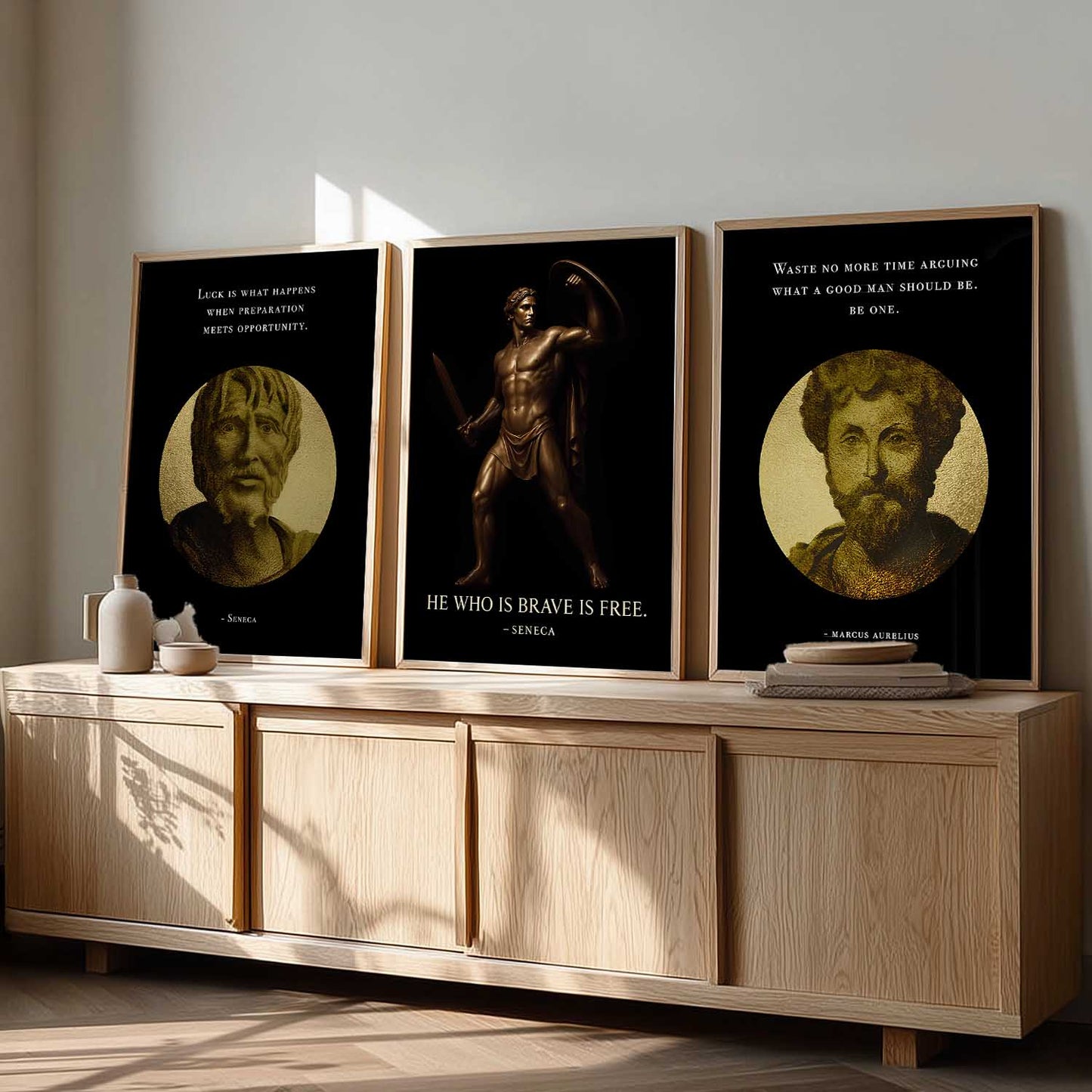 Stoic Philosophers Motivational Wall Art Paintings for Living Room Bedroom