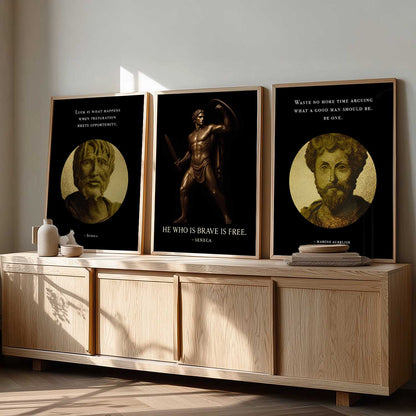 Stoic Philosophers Motivational Wall Art Paintings for Living Room Bedroom