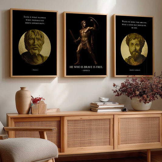 Stoic Philosophers Motivational Wall Art Paintings for Living Room Bedroom