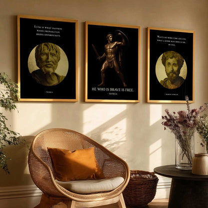 Stoic Philosophers Motivational Wall Art Paintings for Living Room Bedroom