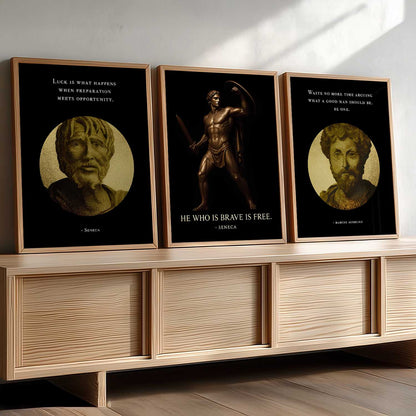 Stoic Philosophers Motivational Wall Art Paintings for Living Room Bedroom