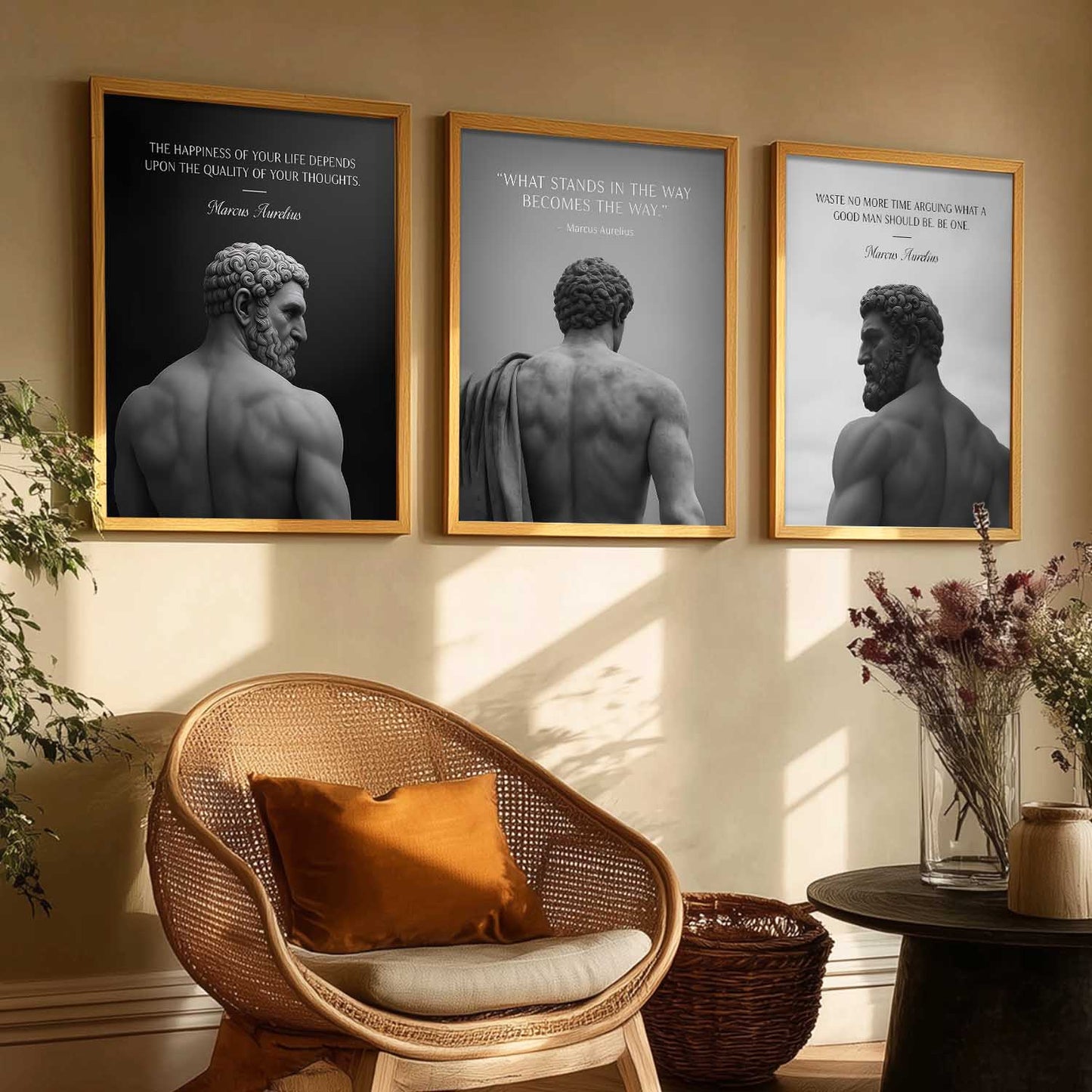 Marcus Aurelius Motivational Wall Art Paintings for Living Room Bedroom