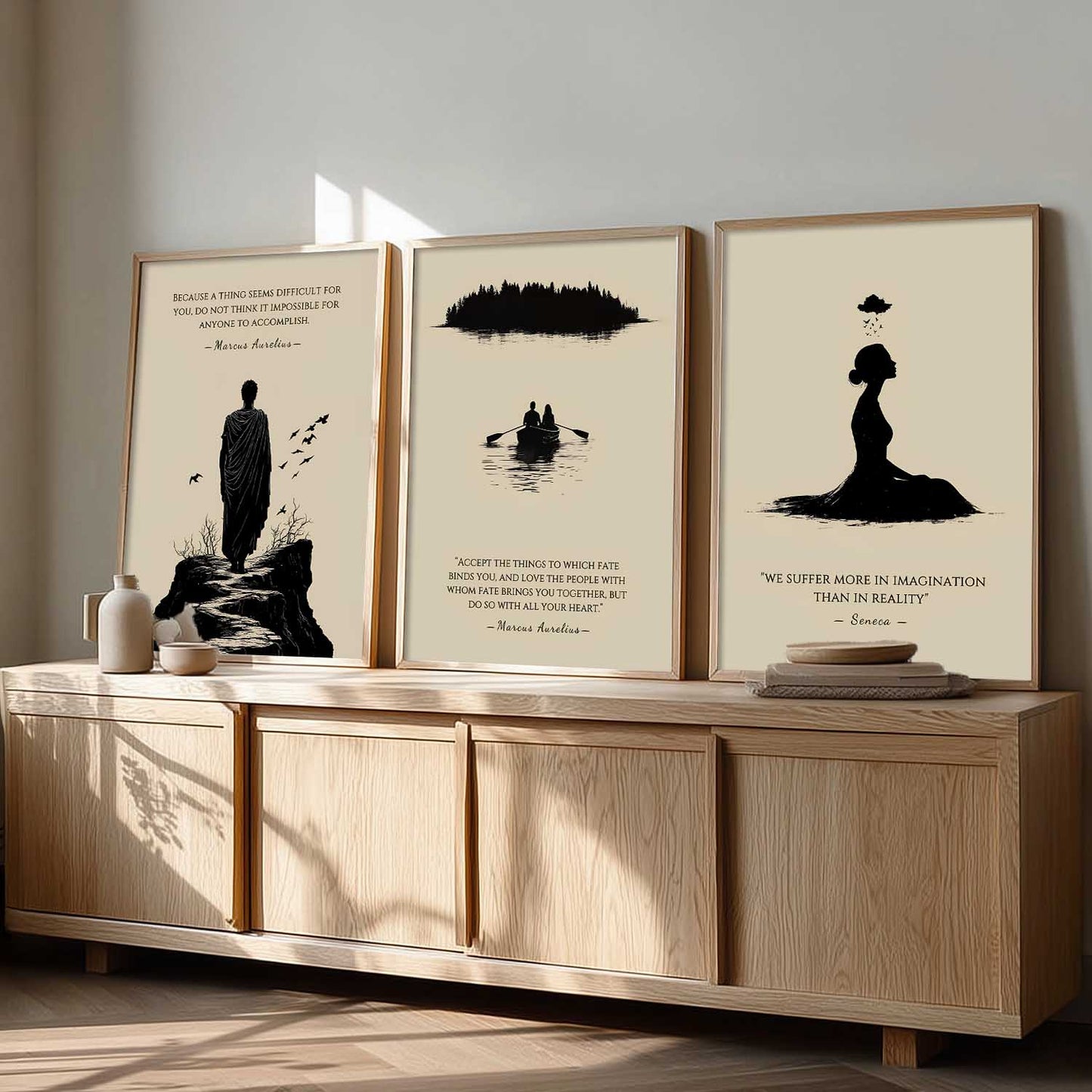 Marcus Aurelius Philosophy Motivational  Wall Art Paintings for Living Room Bedroom