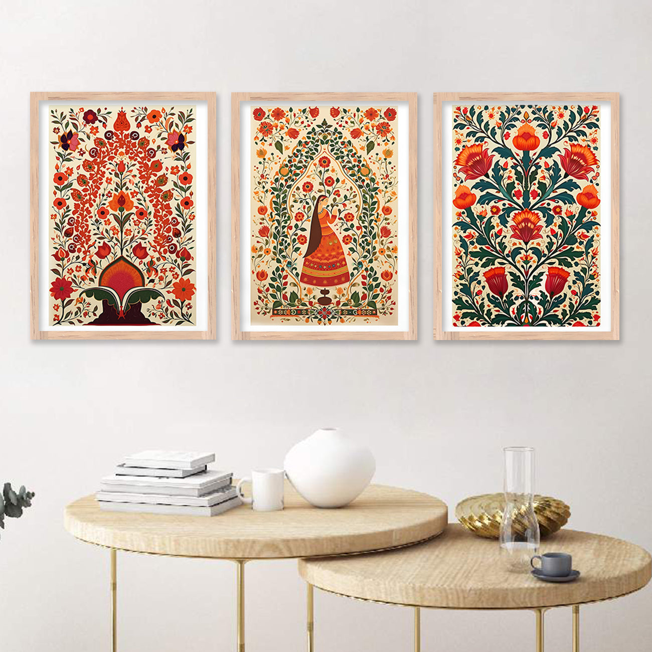 Traditional Painting : Beautiful Madhubani Framed Art-Kotart