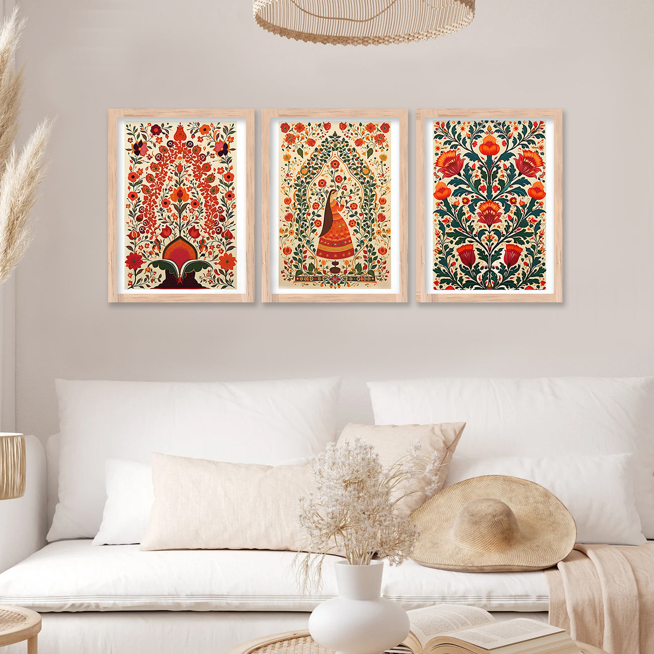 Traditional Painting : Beautiful Madhubani Framed Art-Kotart