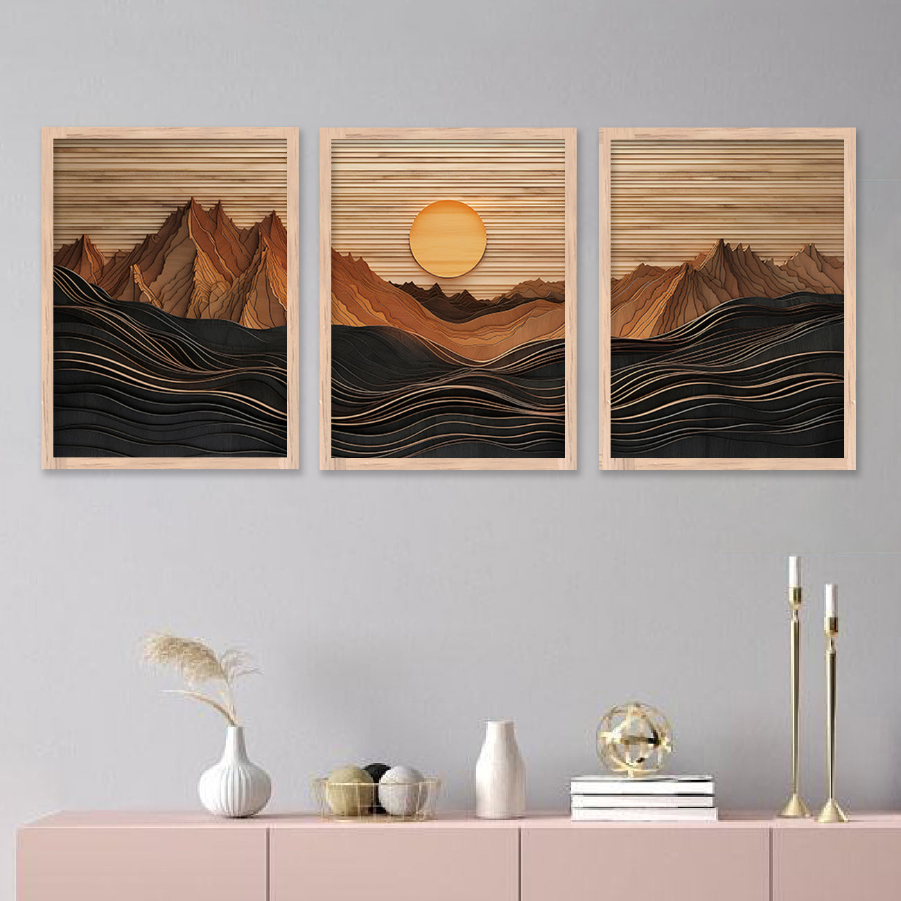 Modern Art Sunset Painting for Living Room Bedroom Home and Office Wall Decor-Kotart