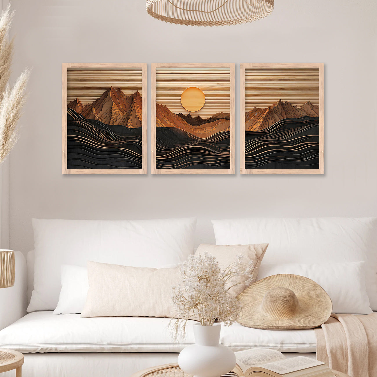 Modern Art Sunset Painting for Living Room Bedroom Home and Office Wall Decor-Kotart