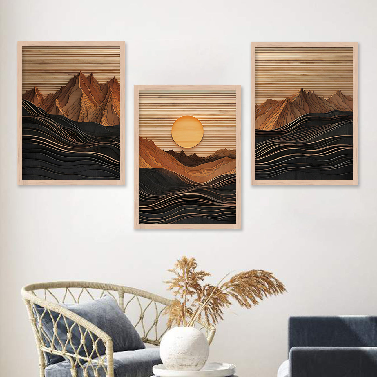 Modern Art Sunset Painting for Living Room Bedroom Home and Office Wall Decor-Kotart