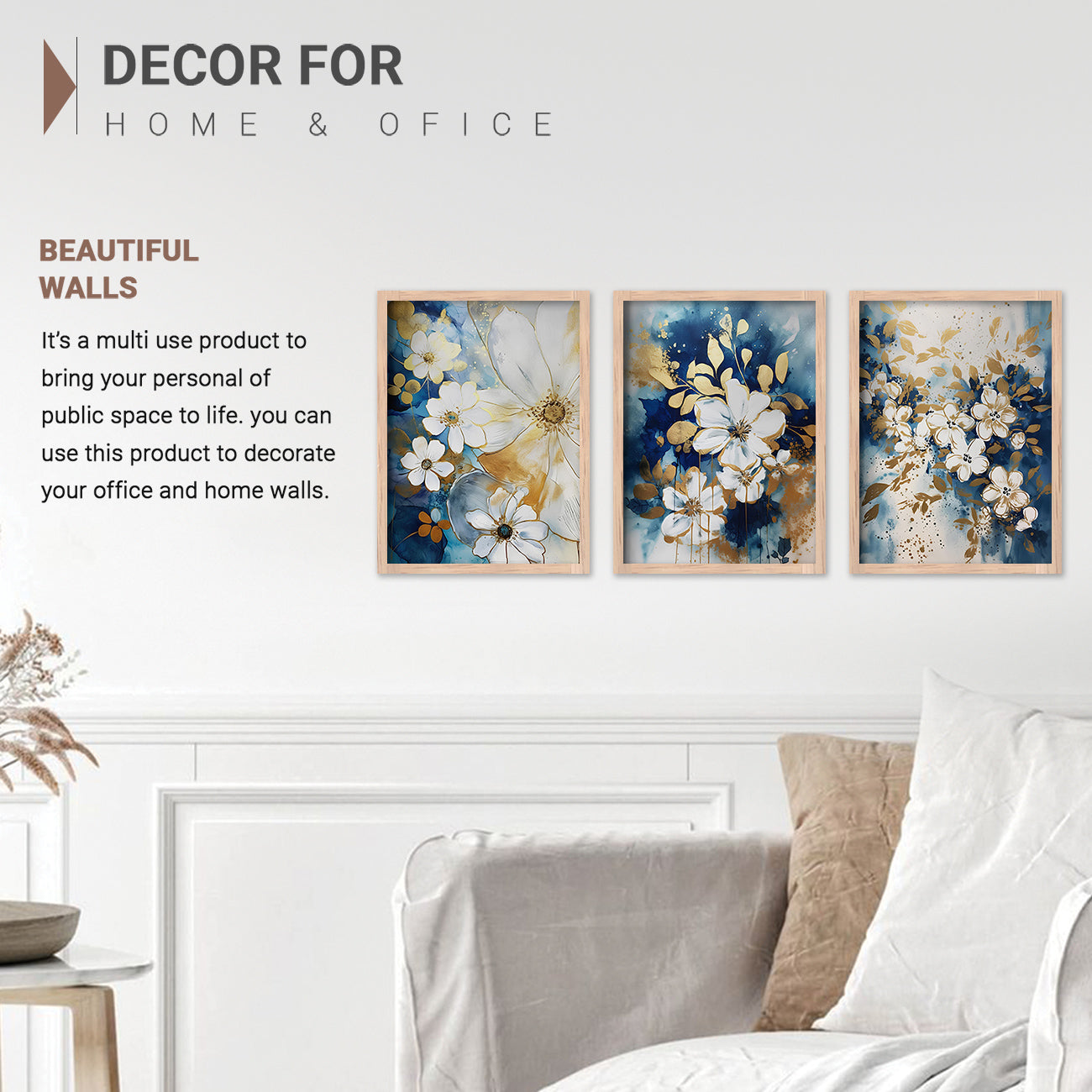 Floral Art Sunset Painting for Living Room Bedroom Home and Office Wall Decor-Kotart