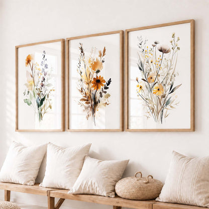 Floral Art Sunset Print for Living Room Bedroom Home and Office Wall Decor