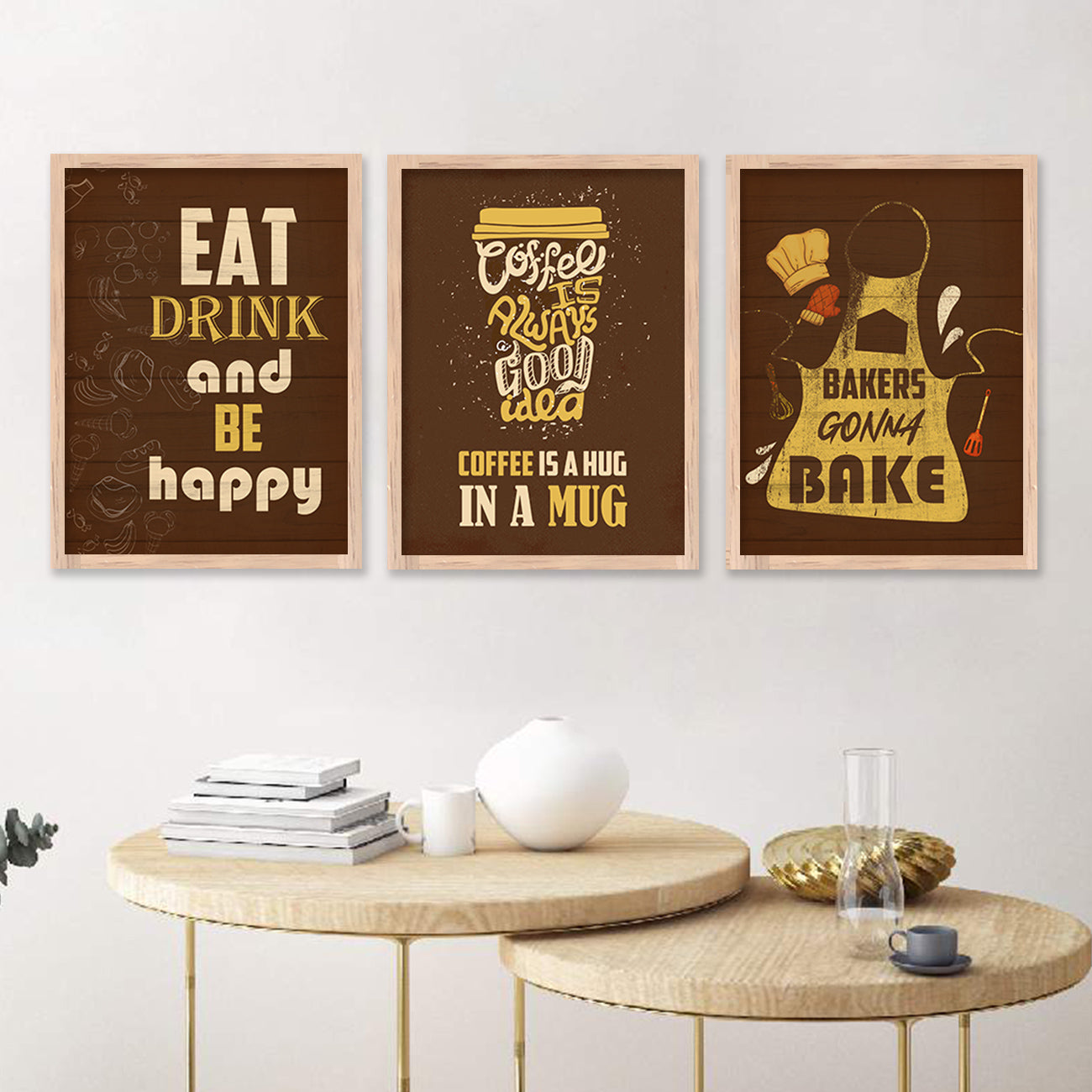 Kitchen Quotes Posters with Frame for Kitchen Restaurant Cafe Wall