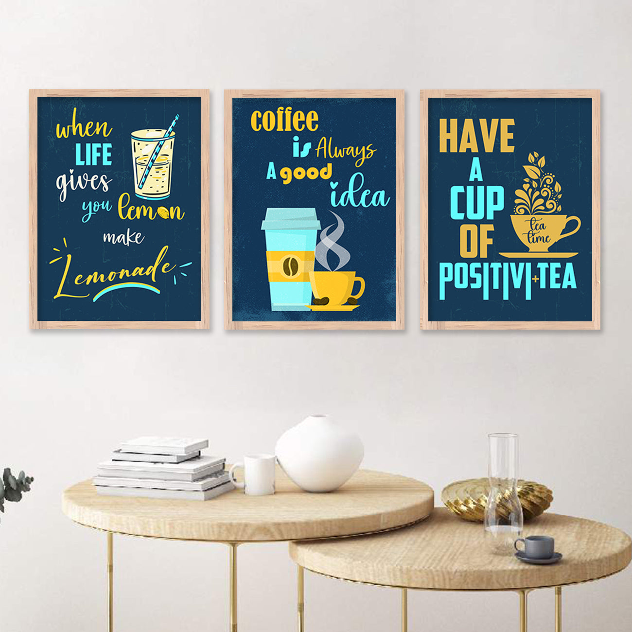 Kitchen Quotes Posters with Frame for Kitchen Restaurant Cafe Wall Decor-Kotart